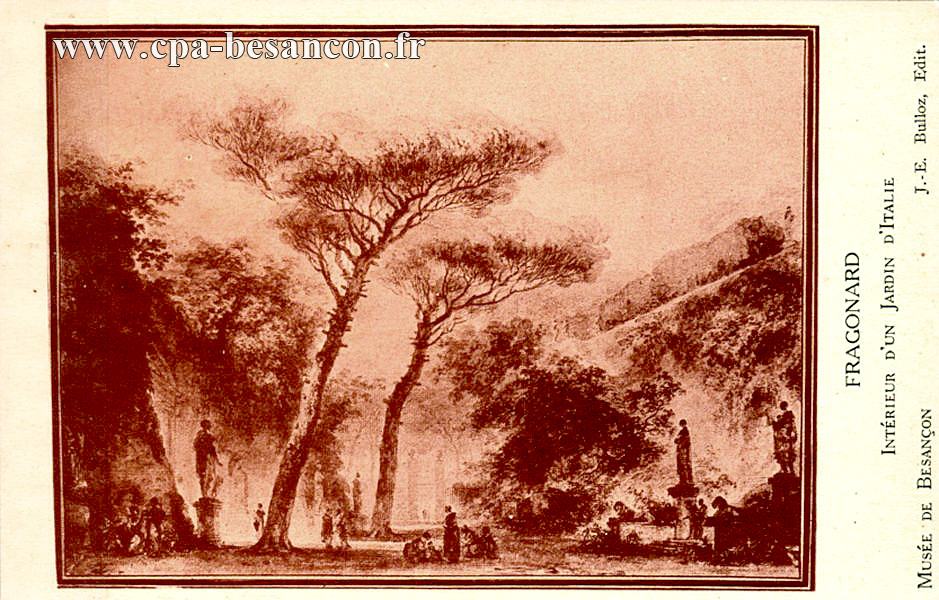 FRAGONARD - INTÉRIEUR D UN JARDIN D ITALIE - MUSÉE DE BESANÇON